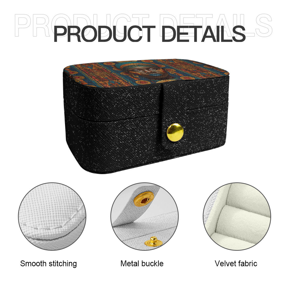African Image Personalized Portable Jewelry Box | PU