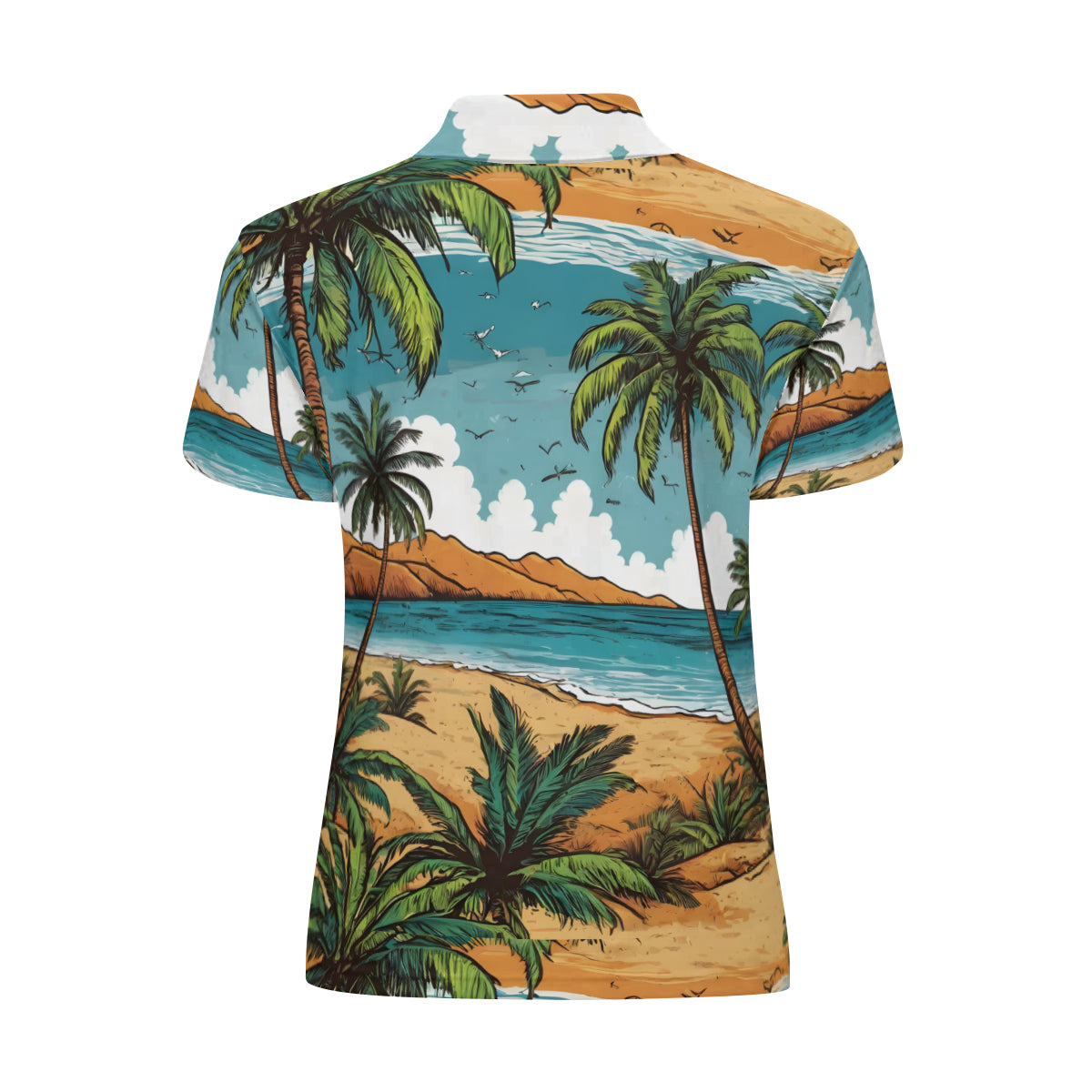 Beach Front Women's Short-Sleeved Polo Shirt