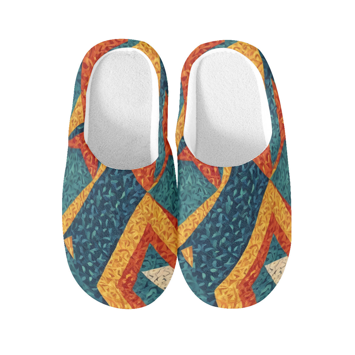 Abstract Pattern Personalized Warm Cotton Slippers | Flannel