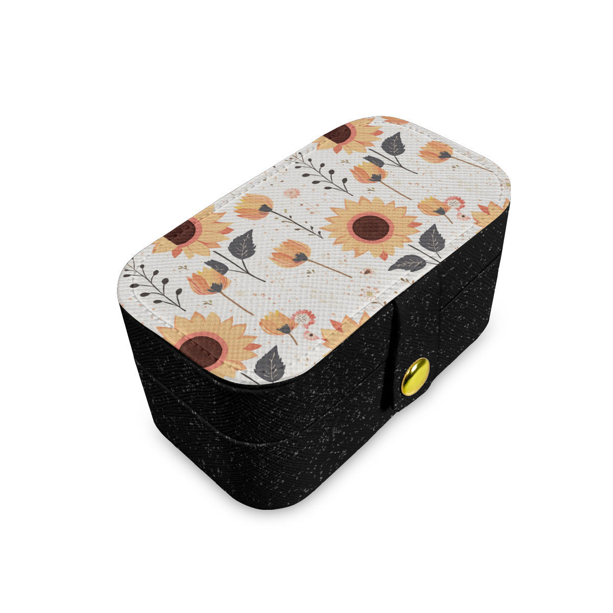 Floral Personalized Portable Jewelry Box