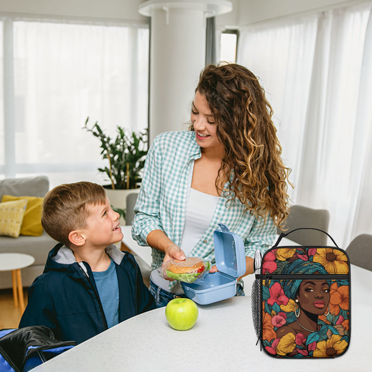 Melanin Queen Portable Handheld Insulated Lunch Bag｜Oxford Cloth