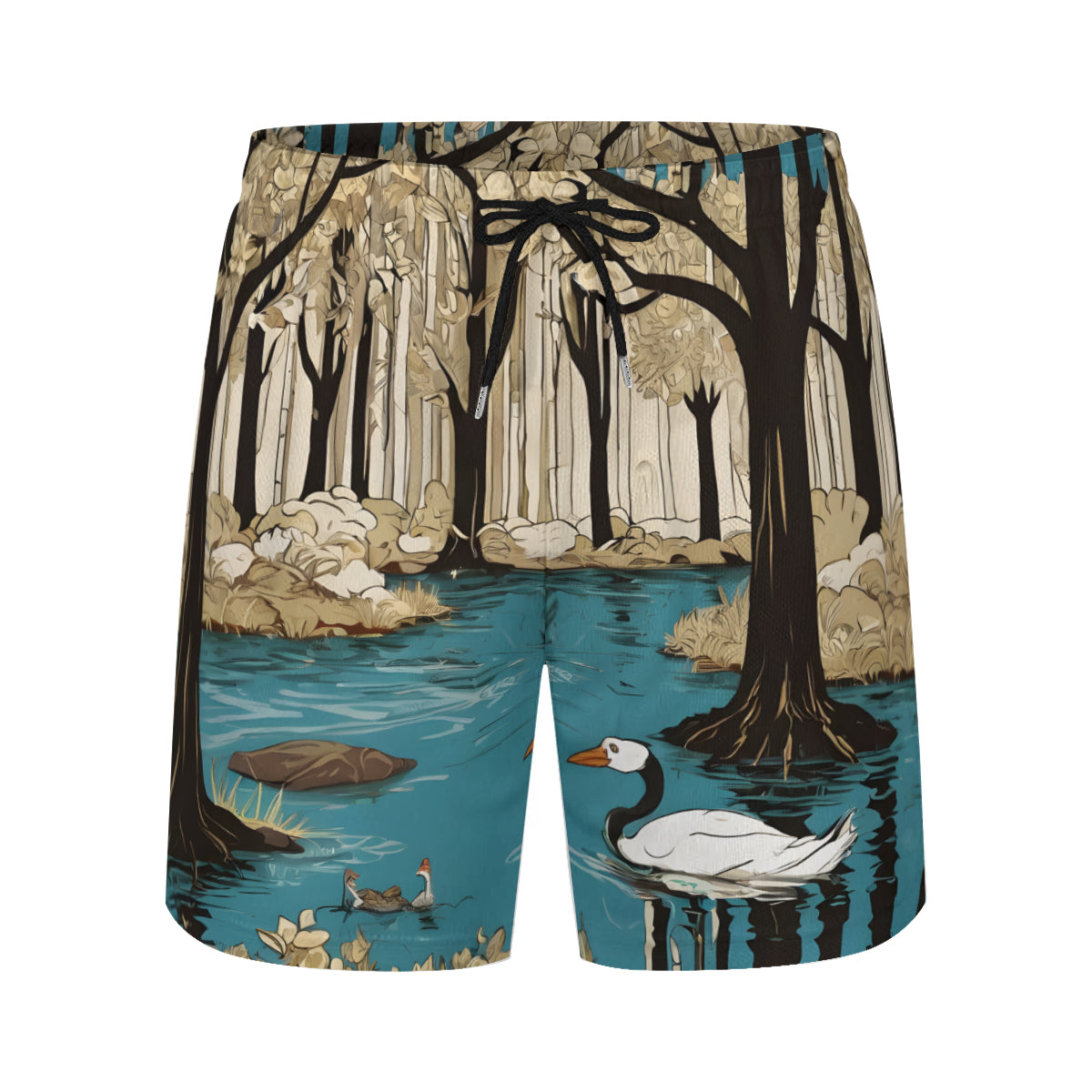 Landscape Wonder Men's Casual Shorts Double-Layer Sports Beach Shorts | Polyester