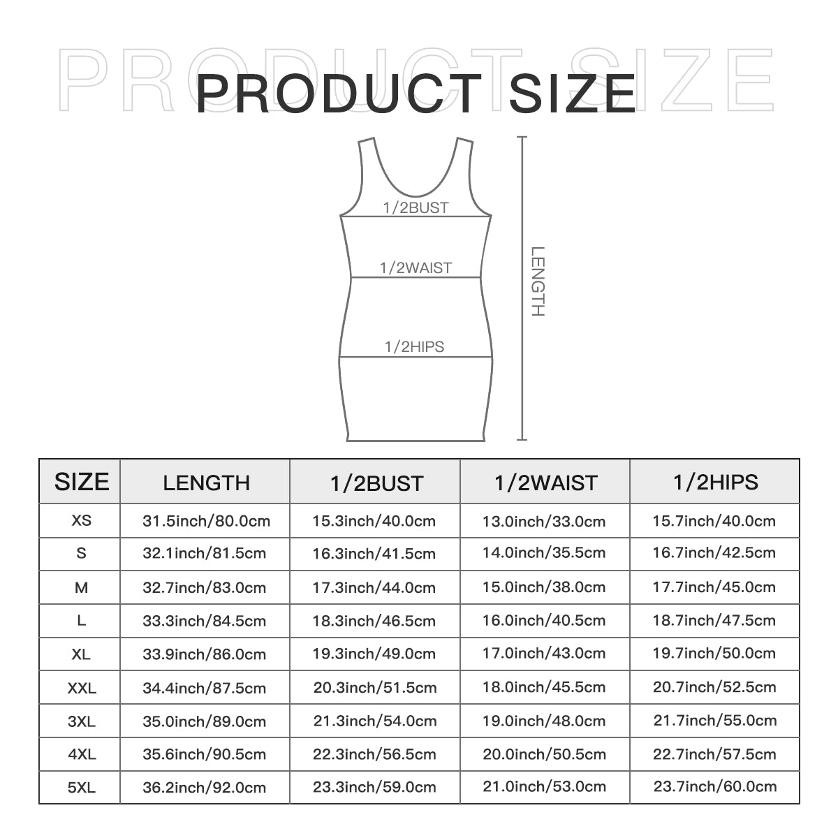 Crazy Design Sleeveless Slim-Fit Euro-Size Tank Slip Dress | Polyester