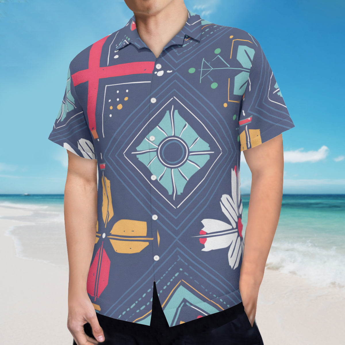 Abstract Pattern Men's Short Sleeves Shirt