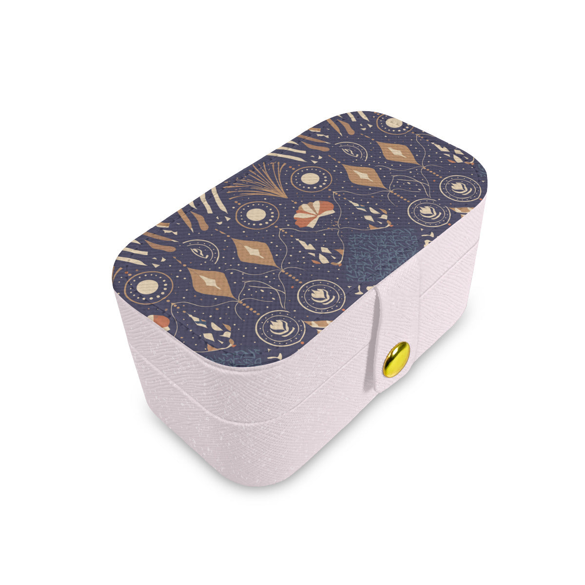 Abstract Blue Personalized Portable Jewelry Box