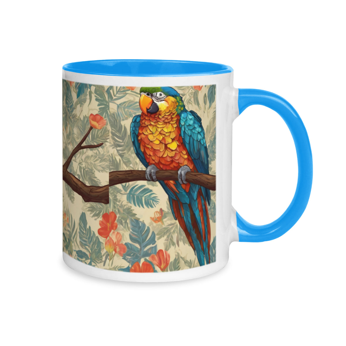 Parrot Design Personalized Two-Tone Mug (325ml/11oz) | Ceramic