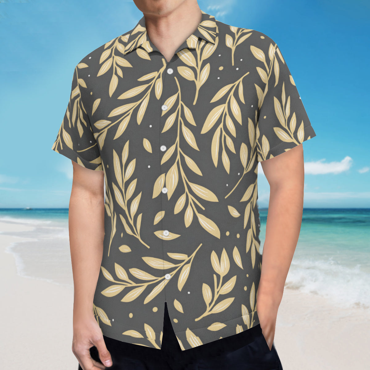 Golden Branches Hawaiian Shirt