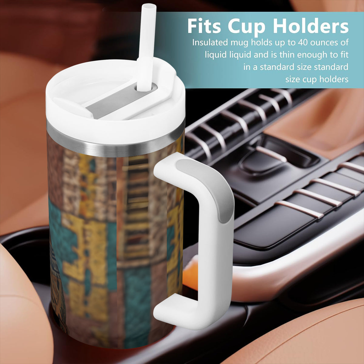 Golden Pot Large Capacity Tumbler with Handle (1100ml/40oz) | Stainless Steel 304