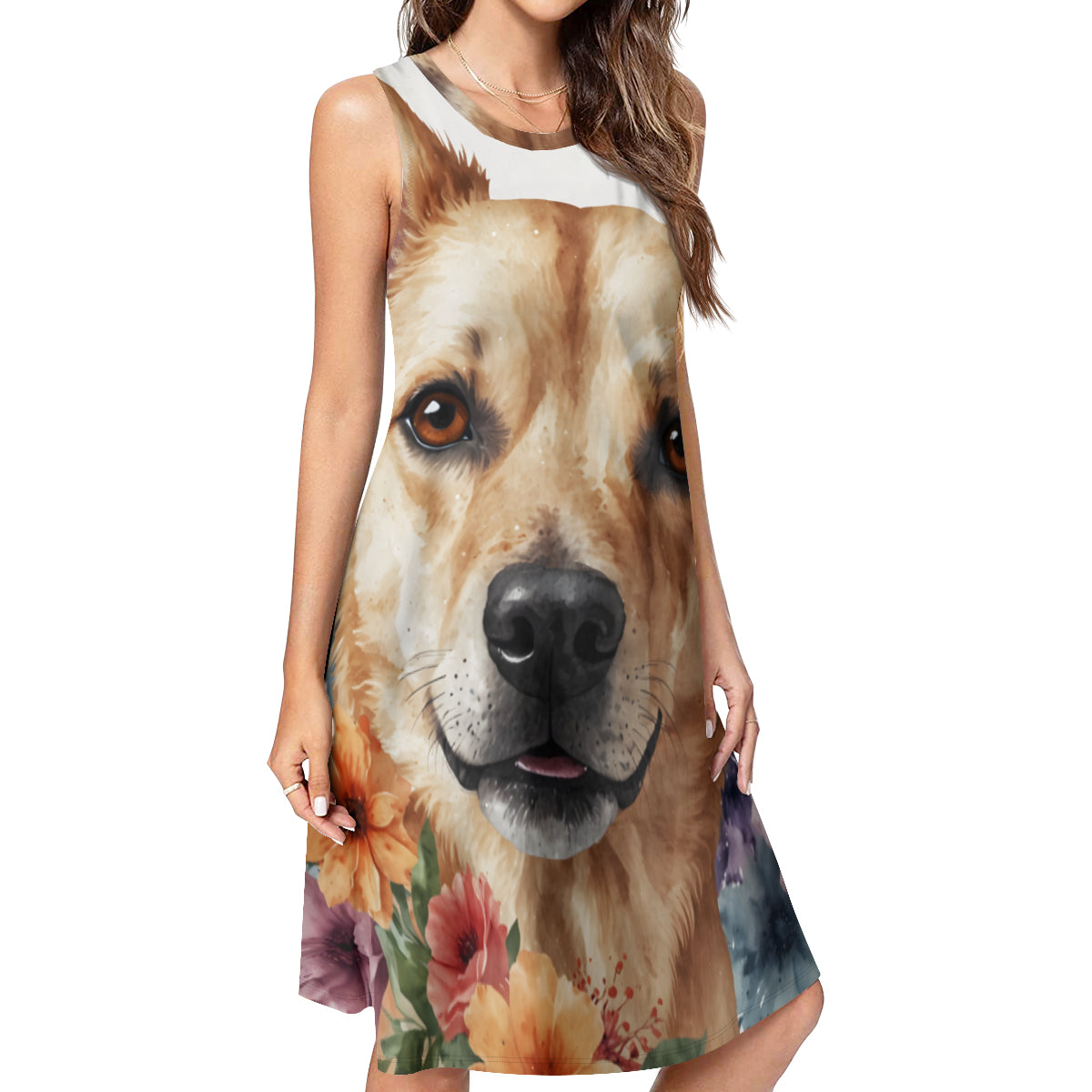 Dog Lovers Women's Casual Dress | Polyester