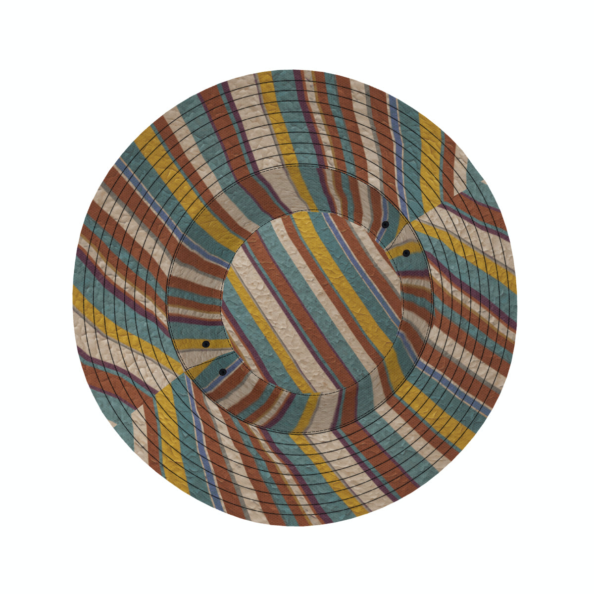 Strip Design Fisherman Hat | Polyester