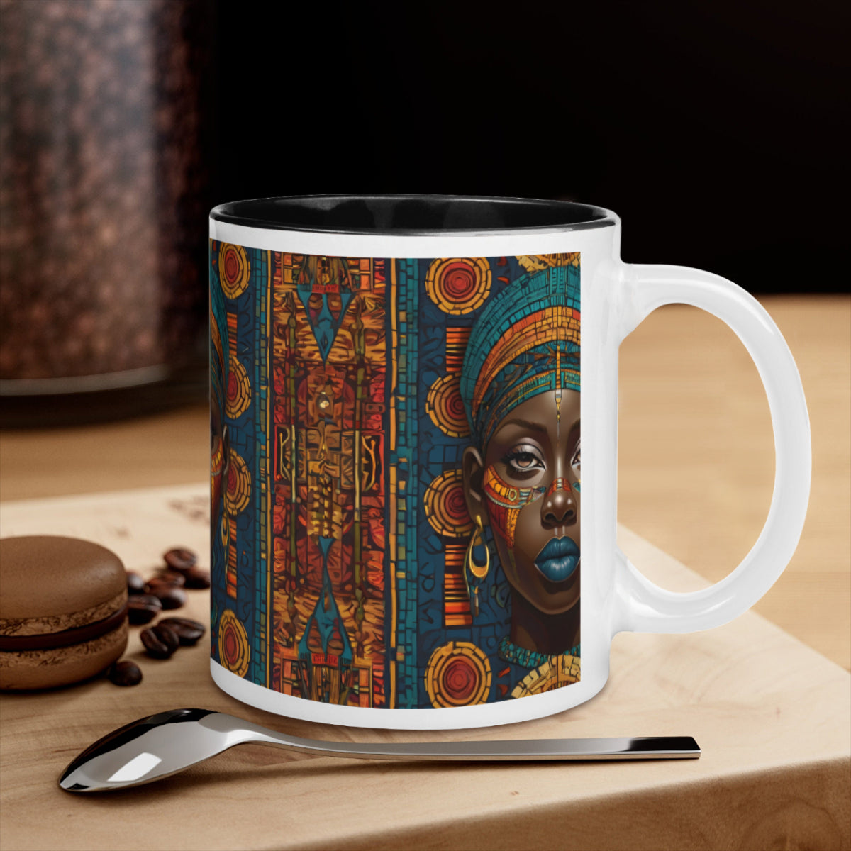 African Image Personalized Internal Black Mug (325ml/11oz) | Ceramic