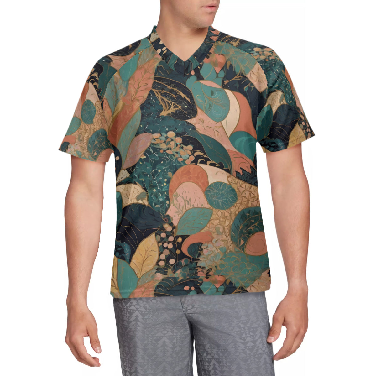 Abstract Wonder Men's V-Neck T-Shirt Men's Jersey
