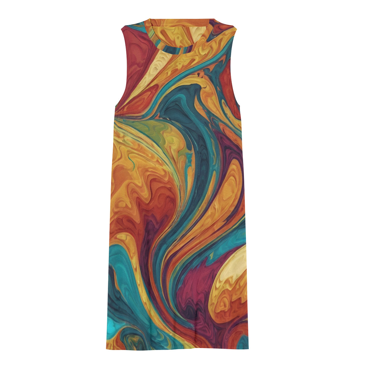 Colorful Design Women's Casual Dress | Polyester
