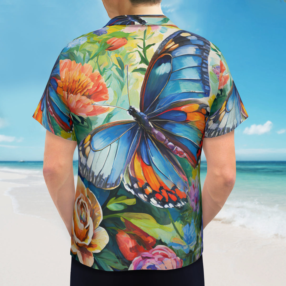 Abstract  Floral Hawaiian Shirt（No chest pocket) | Polyester