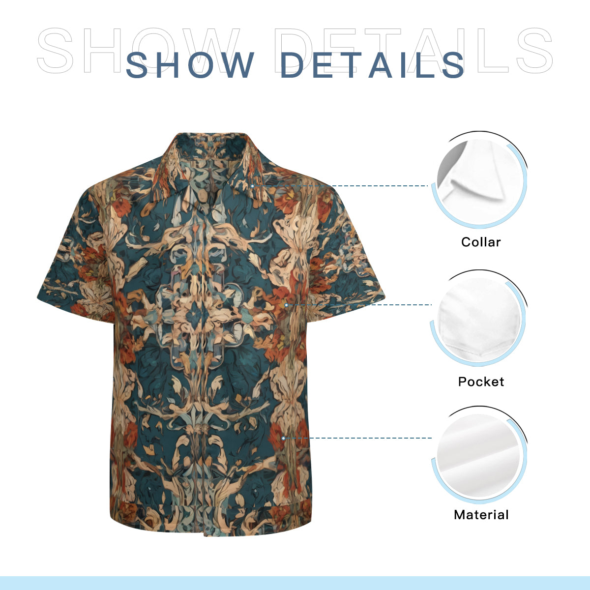 Abstract Design Hawaiian Shirt | Polyester