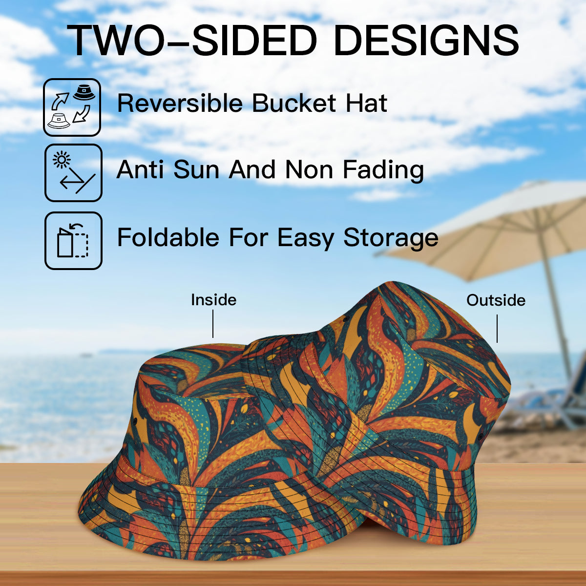 Abstract Beauty Fisherman Hat | Polyester