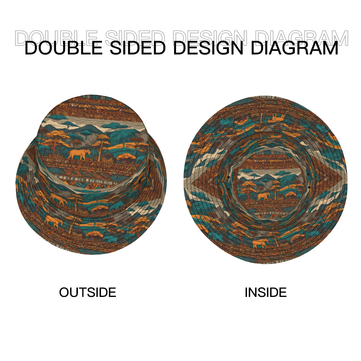 Beautiful Landscape Double-Sided All-Over Print Fisherman Hat | Polyester