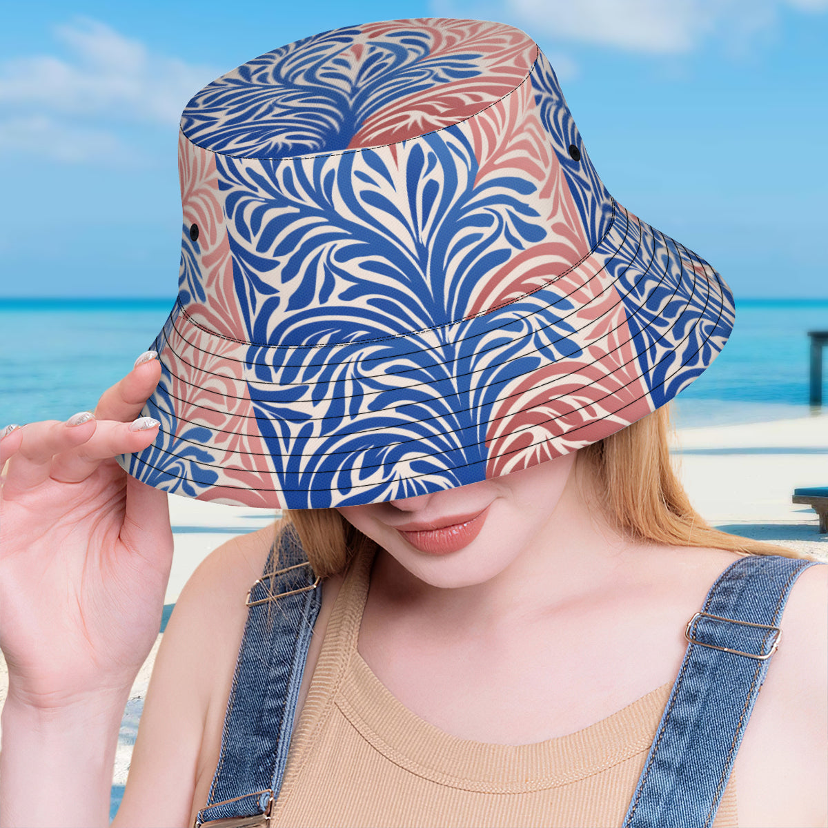Abstract Vibrant Double-Sided Fisherman Hat | Polyester