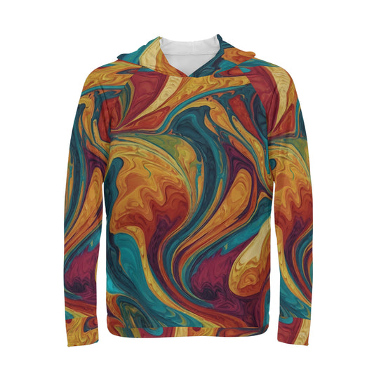 Colorful Design Men's Sun Protection Long Sleeve Hoodie