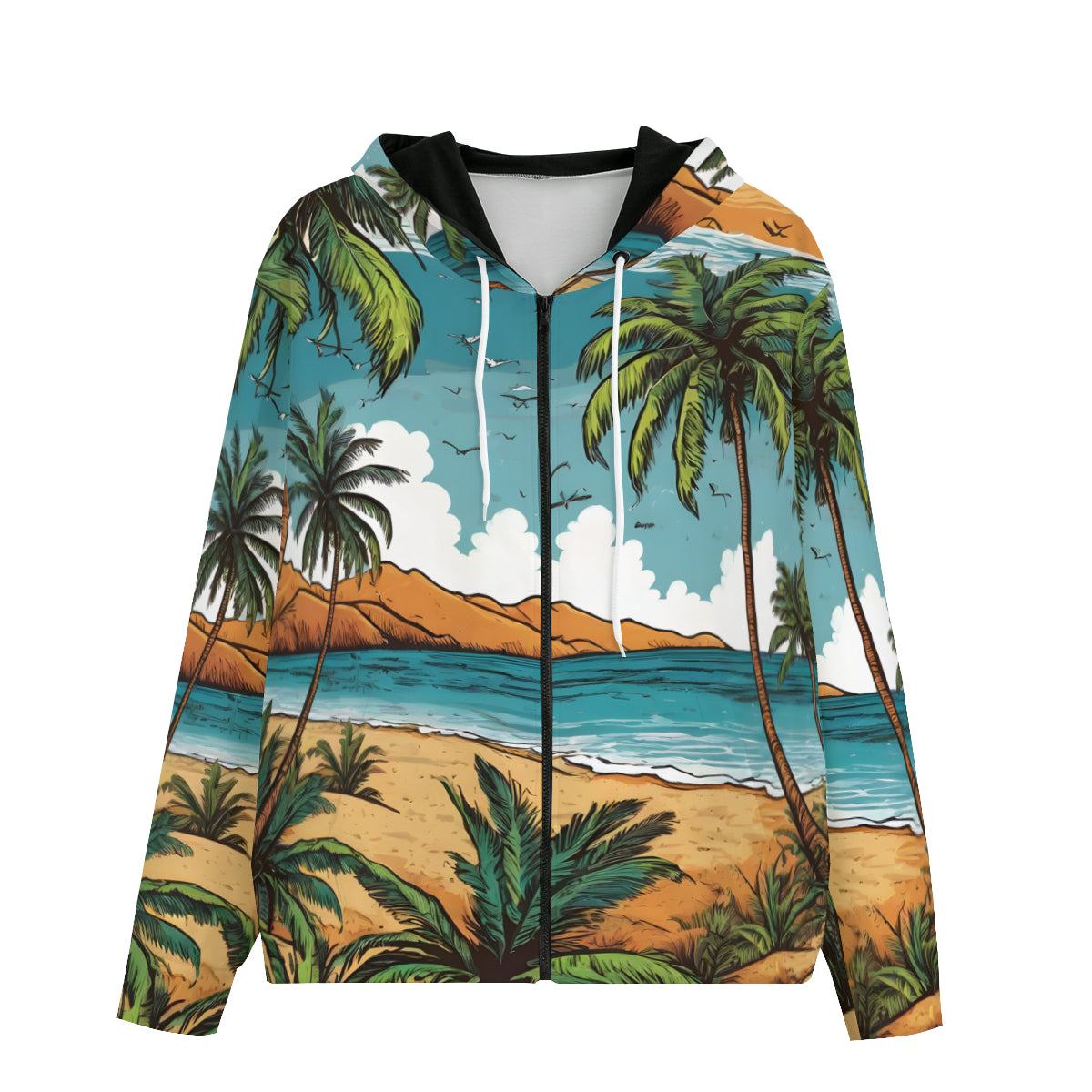 Beach Front Men's Zip Hoodie