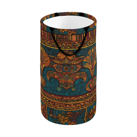 African Design Large Capacity Foldable Laundry Basket | Polyester
