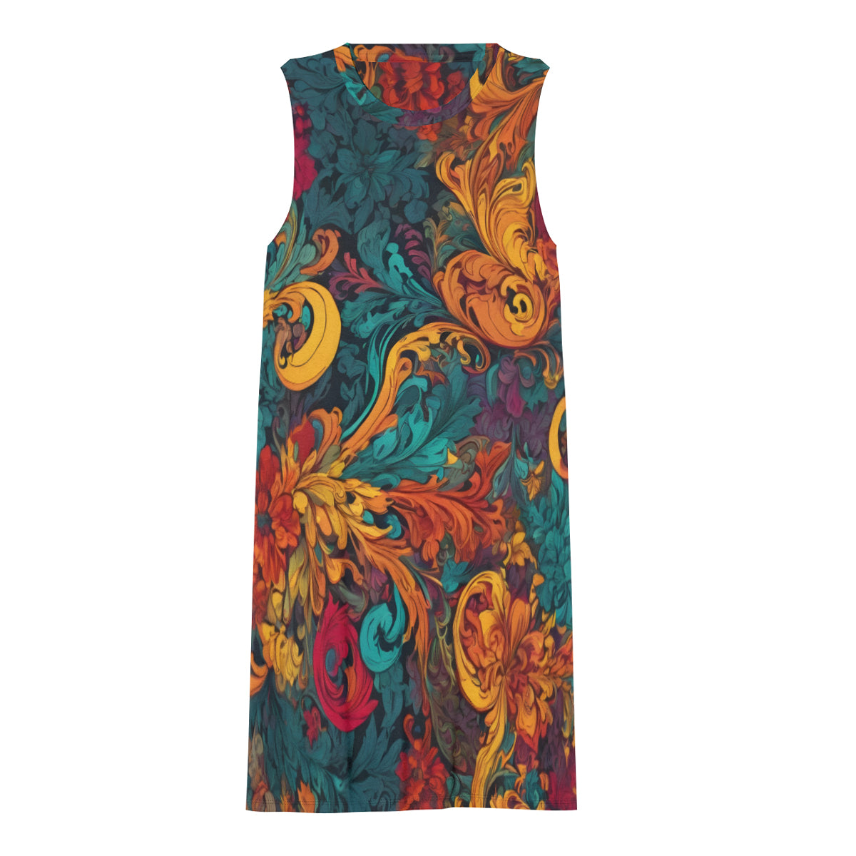 Awesome Flower Design All Over Print Women's Casual Dress | Polyester