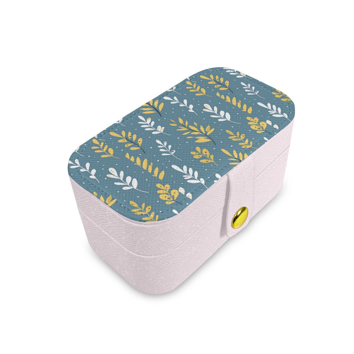 Floral Blue Portable Jewelry Box