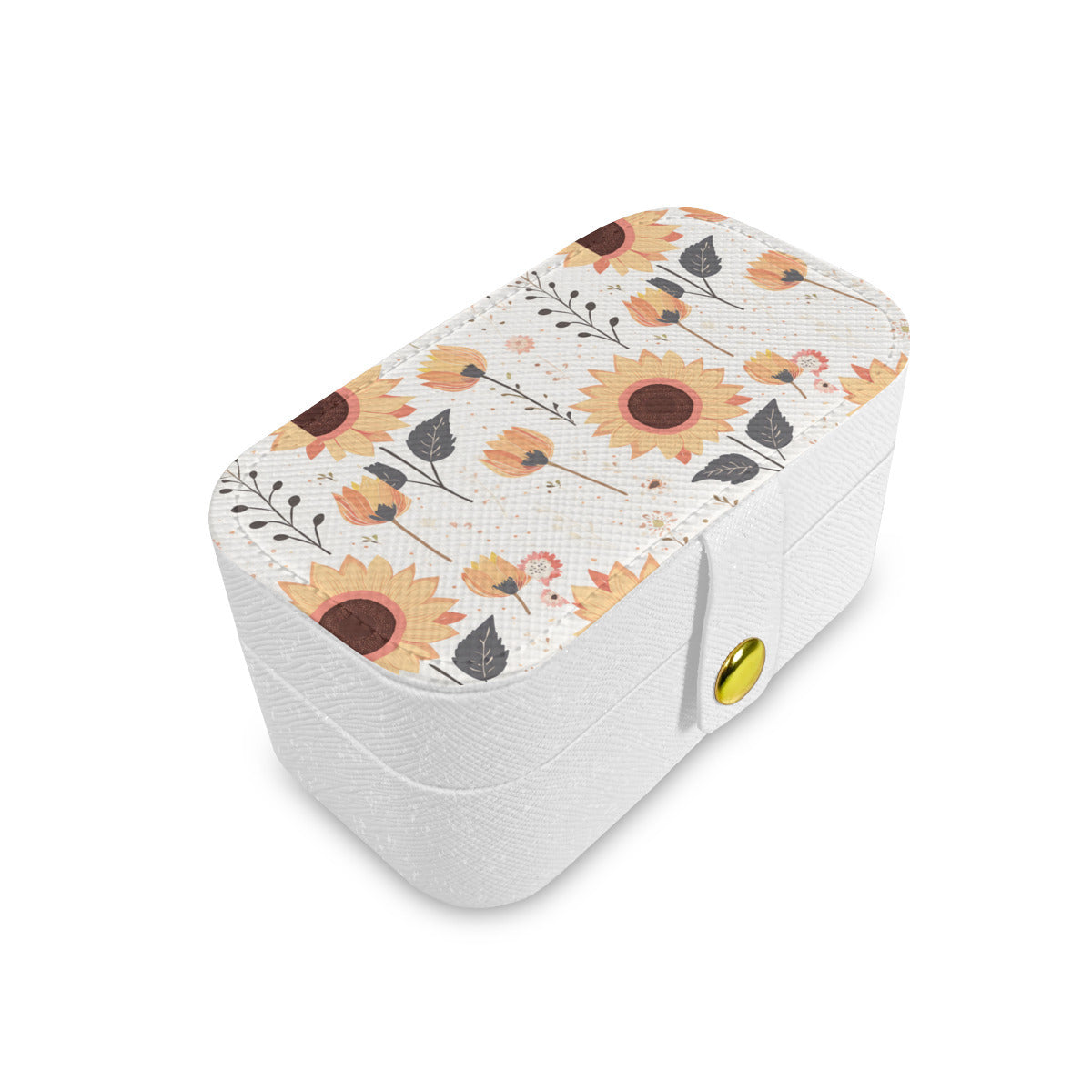Floral Personalized Portable Jewelry Box