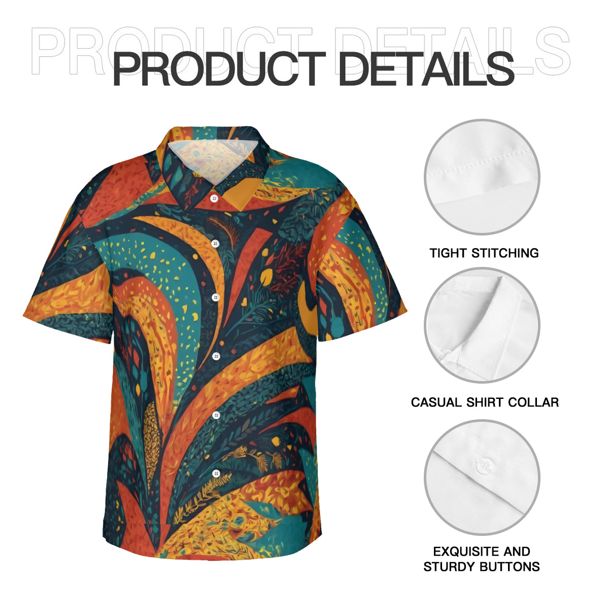 Abstract Beauty Men's Short-Sleeve Hawaiian Shirt (Lightweight) | Polyester