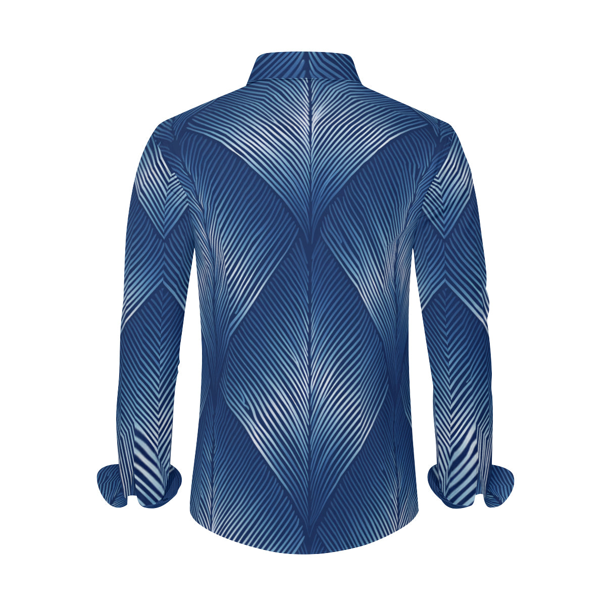 Blue Men's Classic Long-Sleeved Shirt