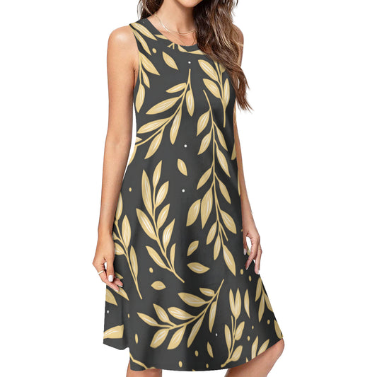 Golden Branches Women's Casual Dress