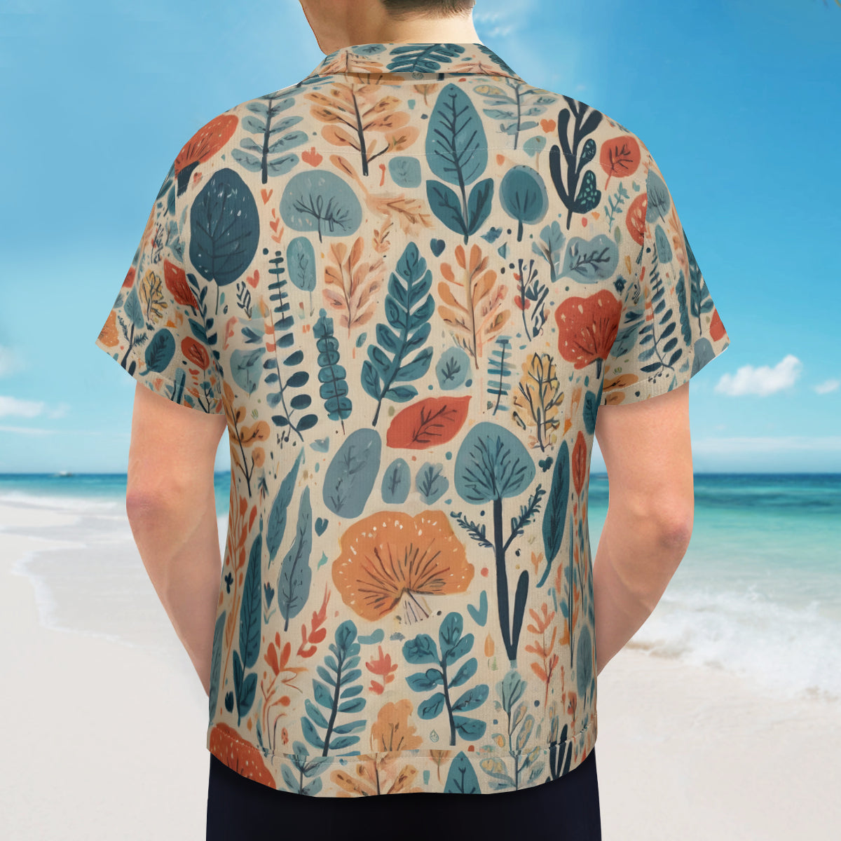 Abstract Floral Hawaiian Shirt (No chest pocket) | Polyester