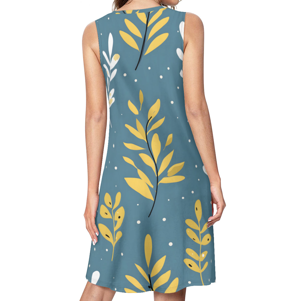 Floral Blue Women's Casual Dress