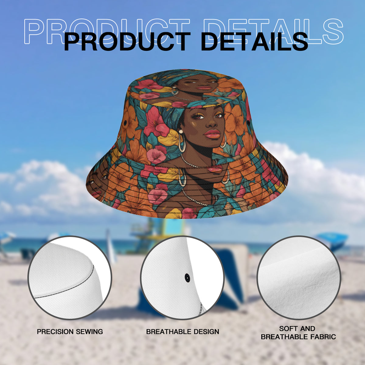 Melanin Queen Fisherman Hat | Polyester