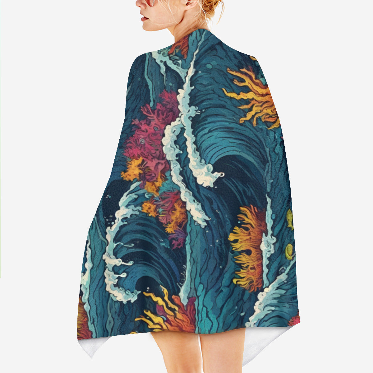 Ocean Waves Beach towel (comfortable model)｜Polyester