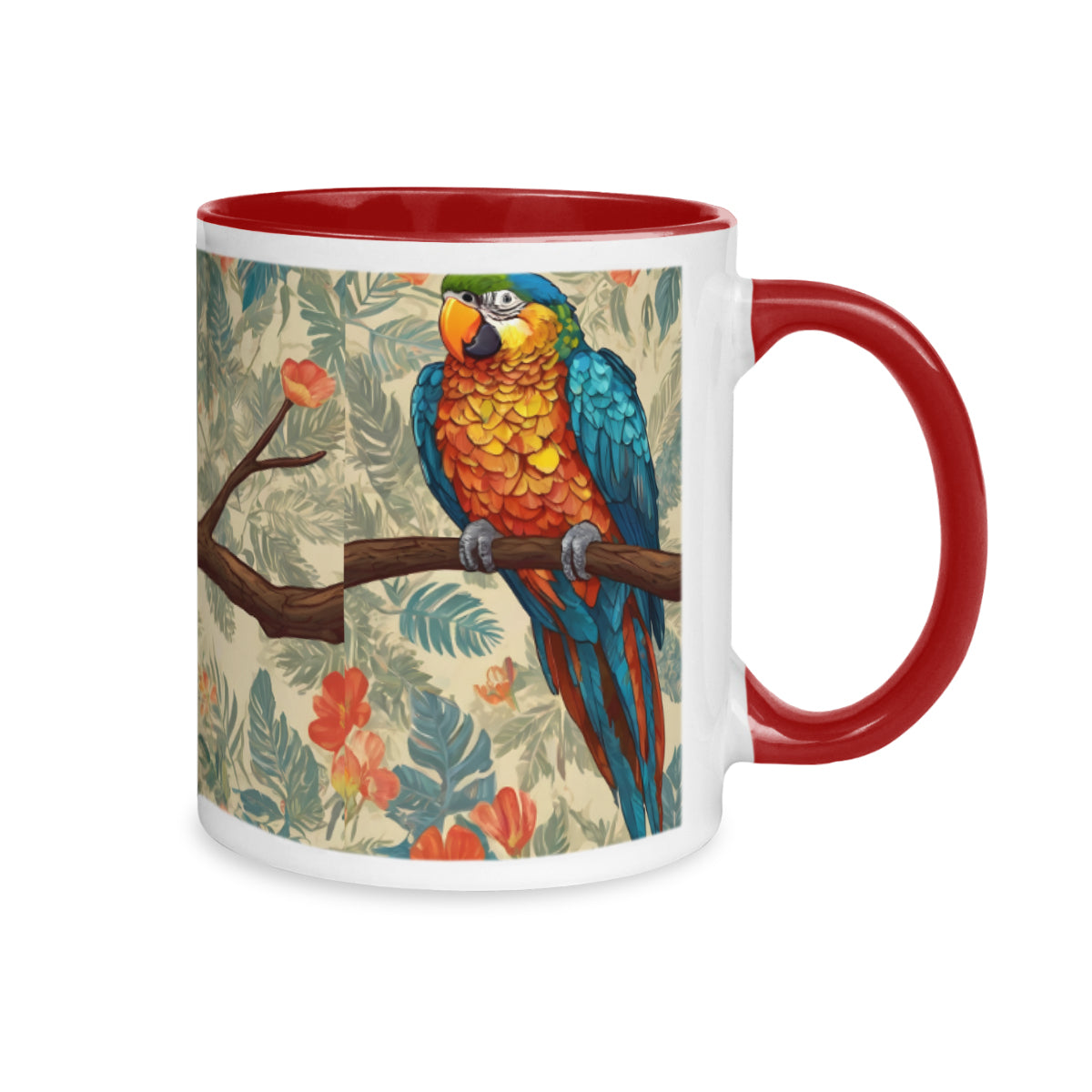 Parrot Design Personalized Two-Tone Mug (325ml/11oz) | Ceramic