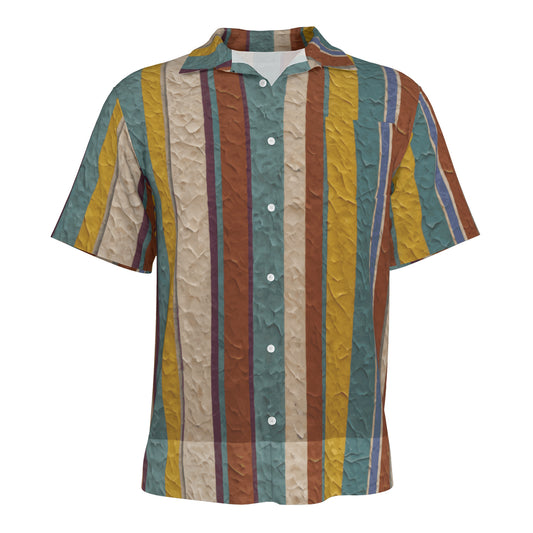 Strip Design Men's Casual Shirt｜Polyester