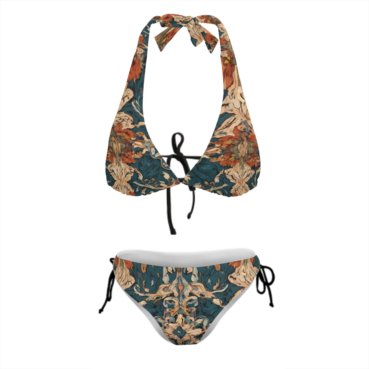 Abstract Design Bikini Swimsuit (Multi-Faceted Design)｜Polyester+Spandex