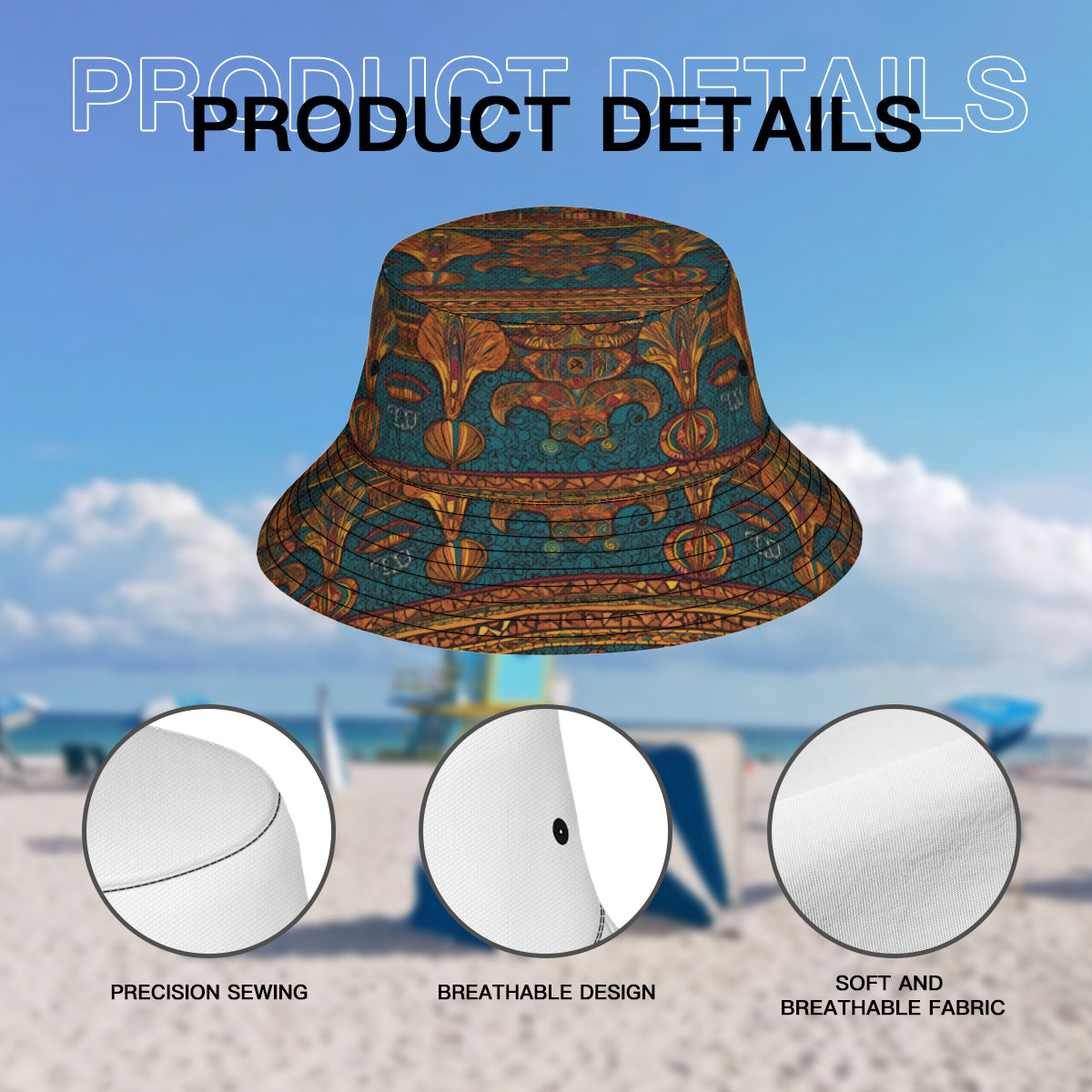 African Design Fisherman Hat | Polyester
