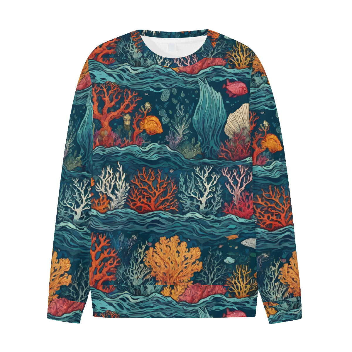 Under Sea Beauty Men's O-Neck EU Size Long-Sleeved T-Shirt | 180GSM Cotton