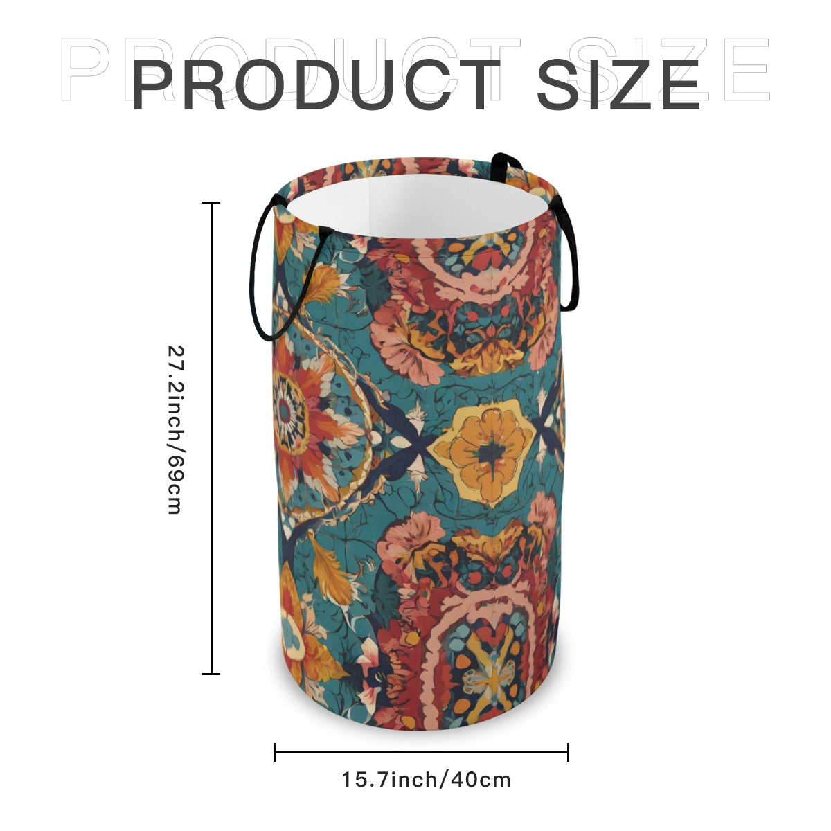 Abstract Design Large Capacity Foldable Laundry Basket | Polyester