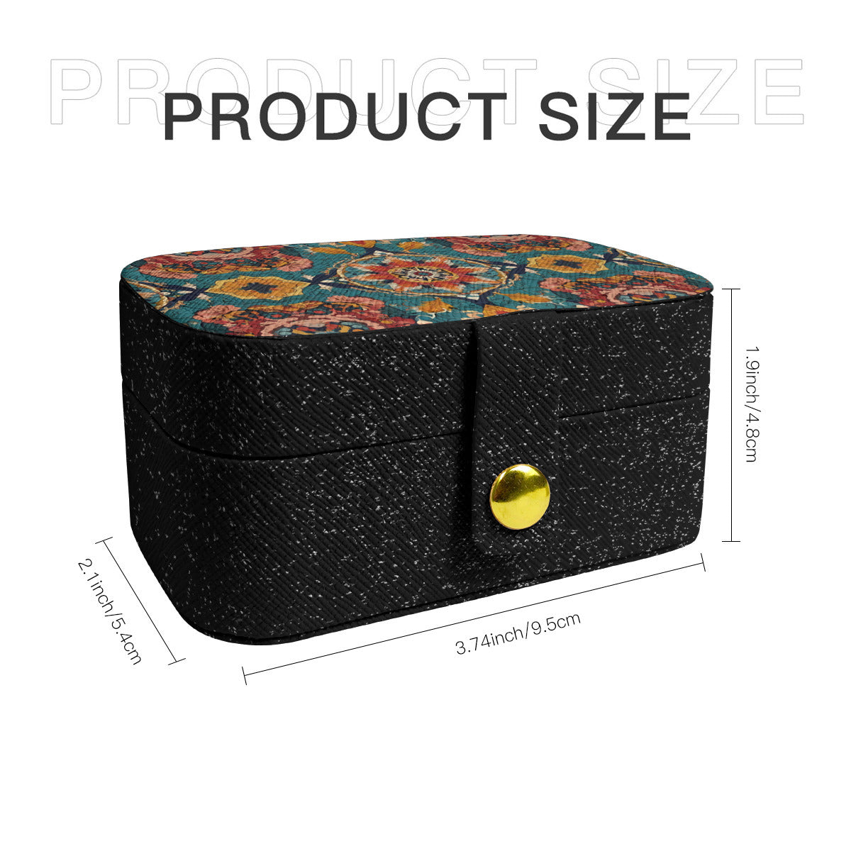 Abstract Design Personalized Portable Jewelry Box | PU