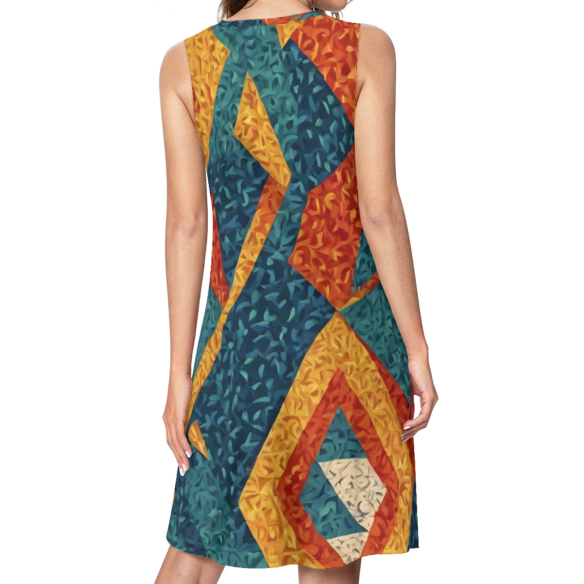 Abstract Pattern Women's Casual Dress | Polyester