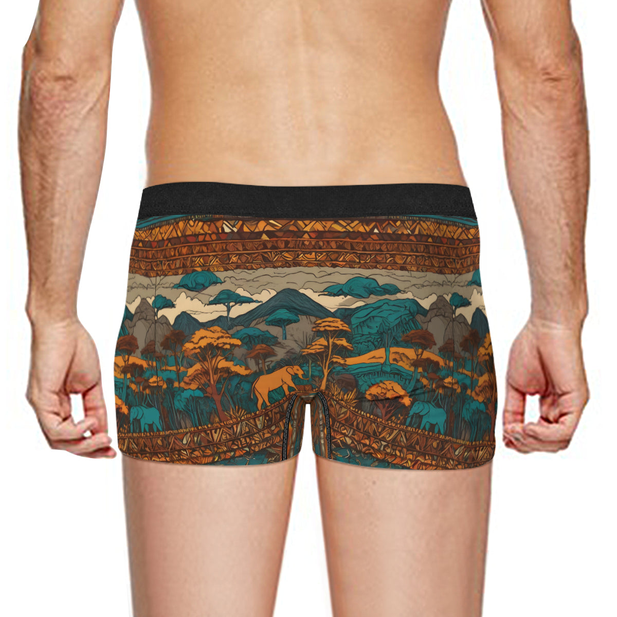 Beautiful Landscape Men's Underwear (Front and Back Design)丨Polyester