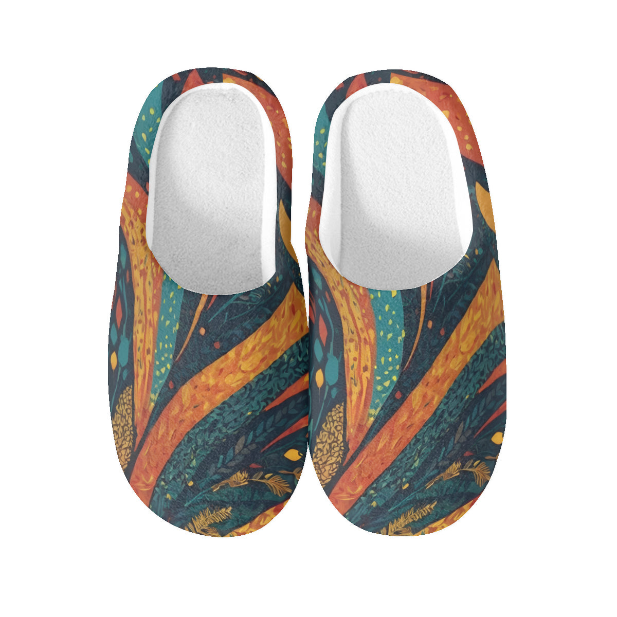 Abstract Beauty Personalized Warm Cotton Slippers | Flannel