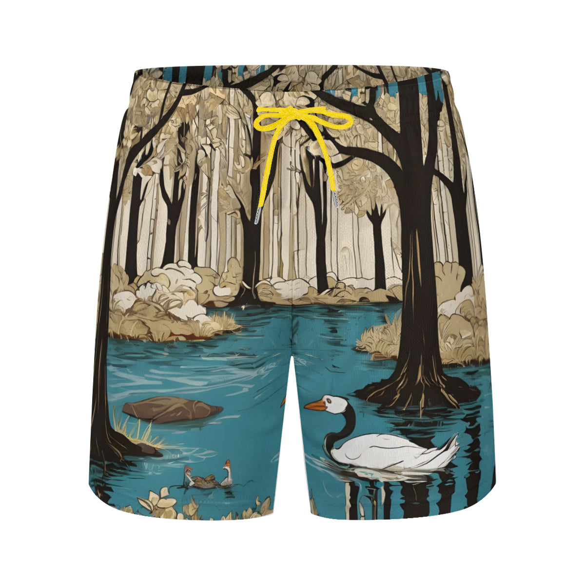 Landscape Wonder Men's Casual Shorts Double-Layer Sports Beach Shorts | Polyester