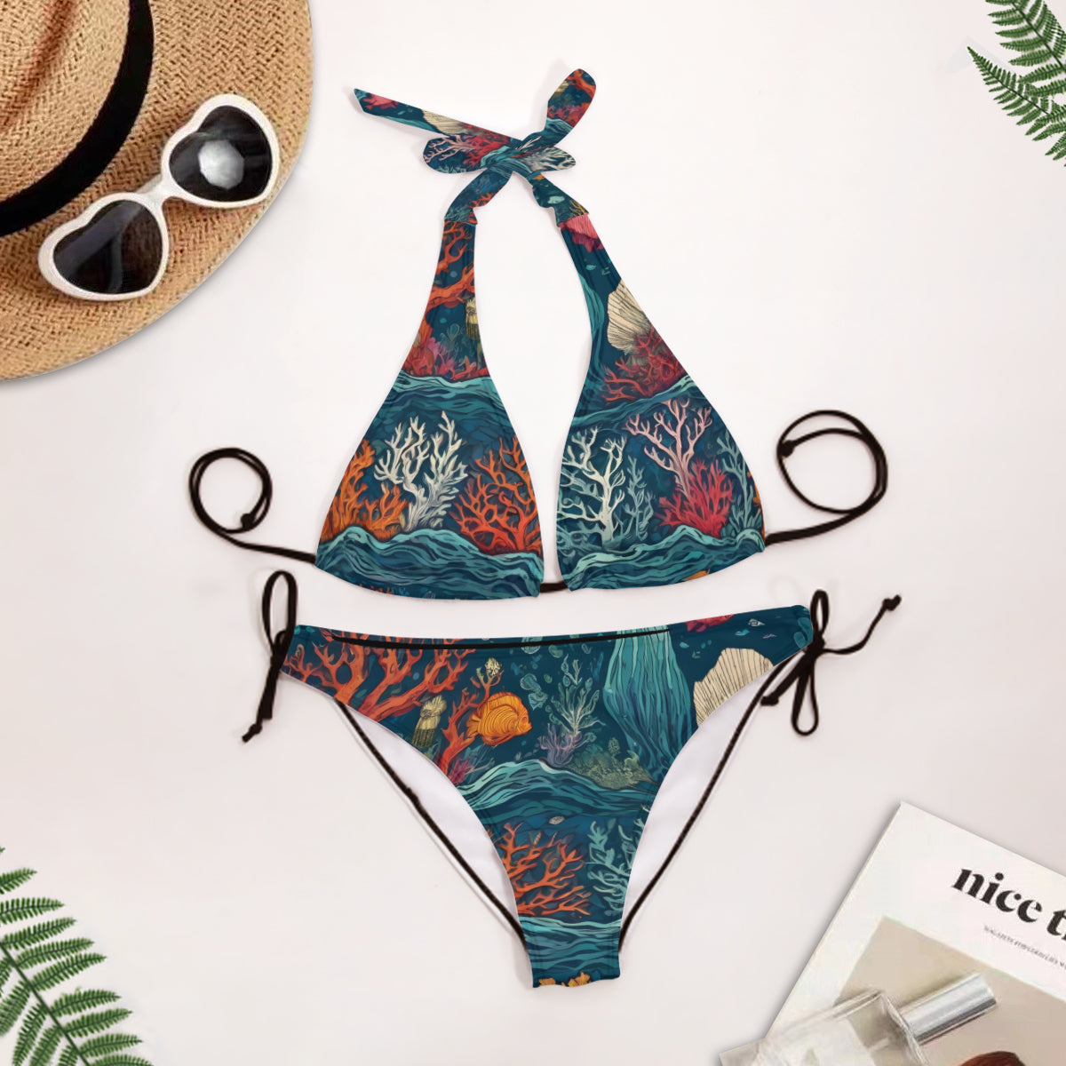 Under Sea Beauty Bikini Swimsuit (Multi-Faceted Design)｜Polyester+Spandex