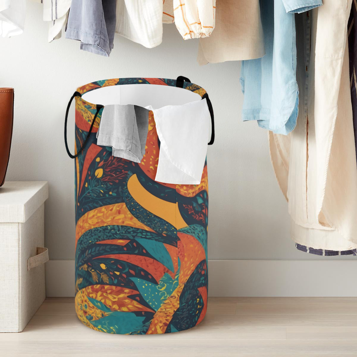 Abstract Beauty Large Capacity Foldable Laundry Basket | Polyester