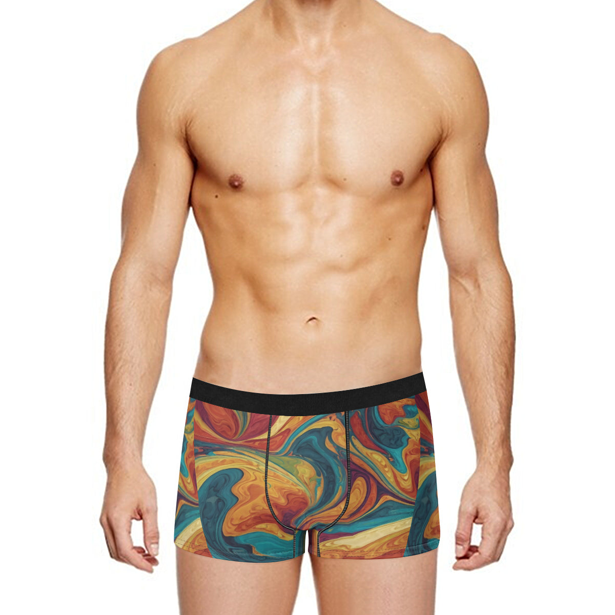 Colorful Design Men's Underwear (Front and Back Design)丨Polyester
