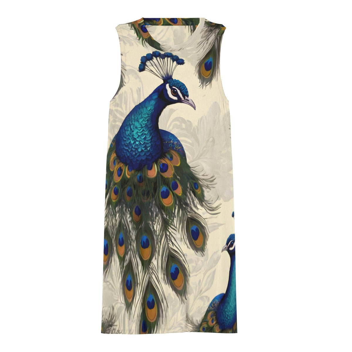 Peacock Design Women's Casual Dress | Polyester